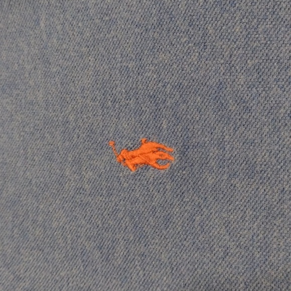 Polo Ralph Lauren Blue Polo Shirt Short Sleeve Size M Custom Slim Fit - Picture 7 of 10